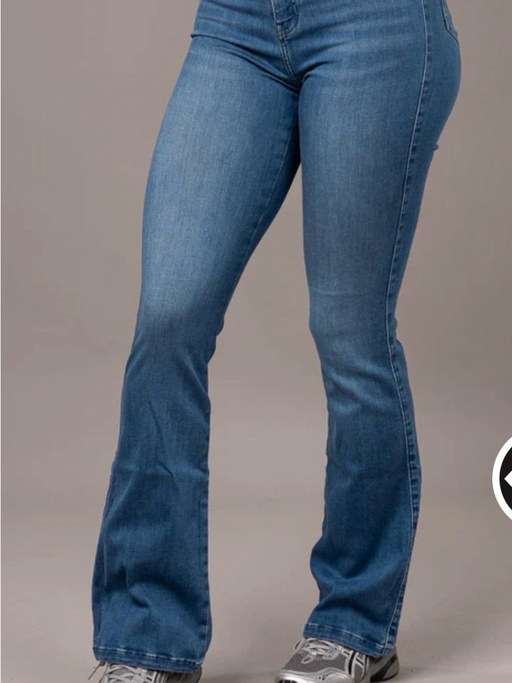 FITJEANS Dark Blue High-Rise Flare Jeans XS - Picture 2 of 7